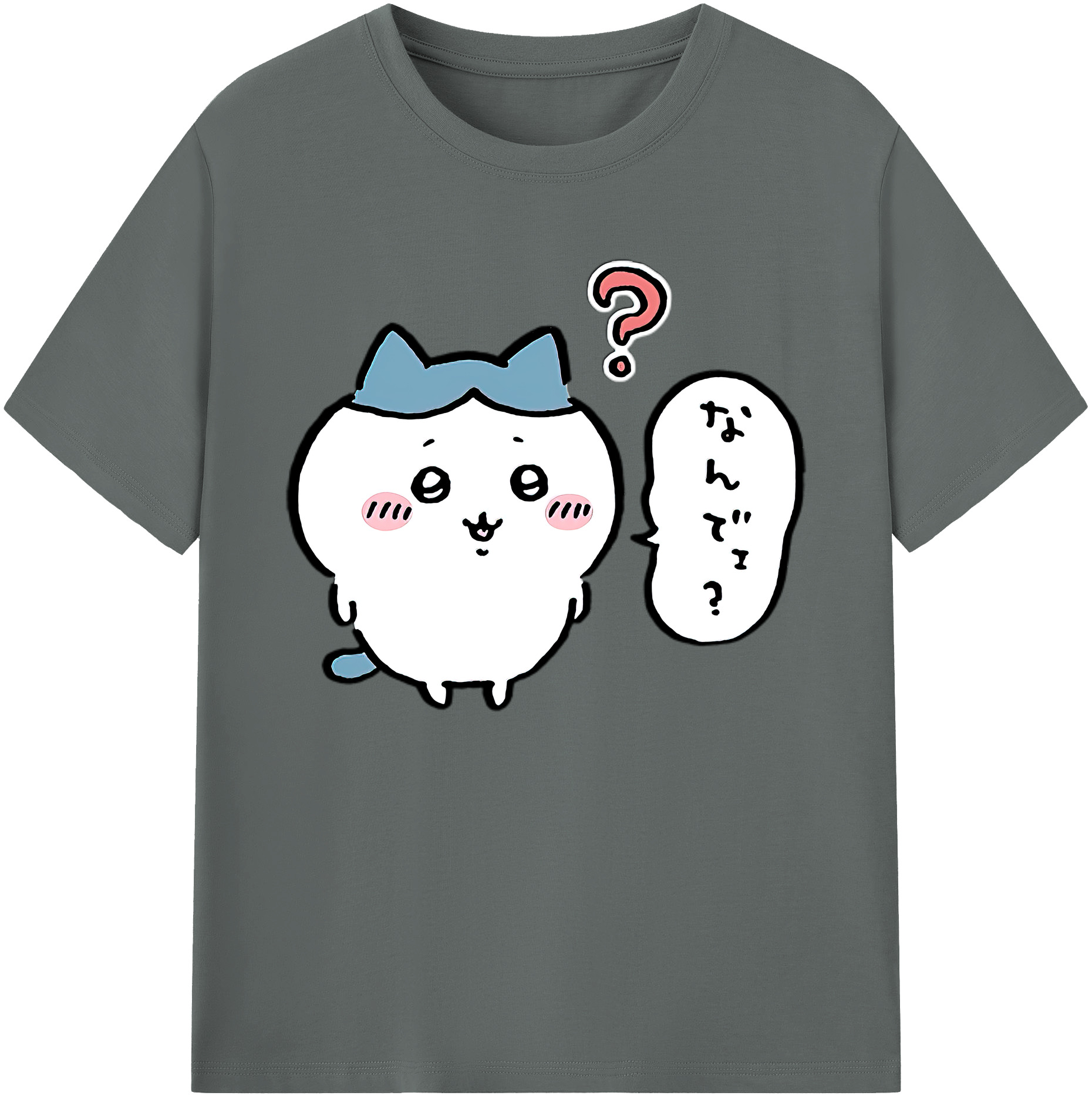 （画像用） ちいかわ ハチワレ Chii-kawa hachiware 綿100％ メンズ半袖Tシャツ｜肌触りやわらか＆通気性